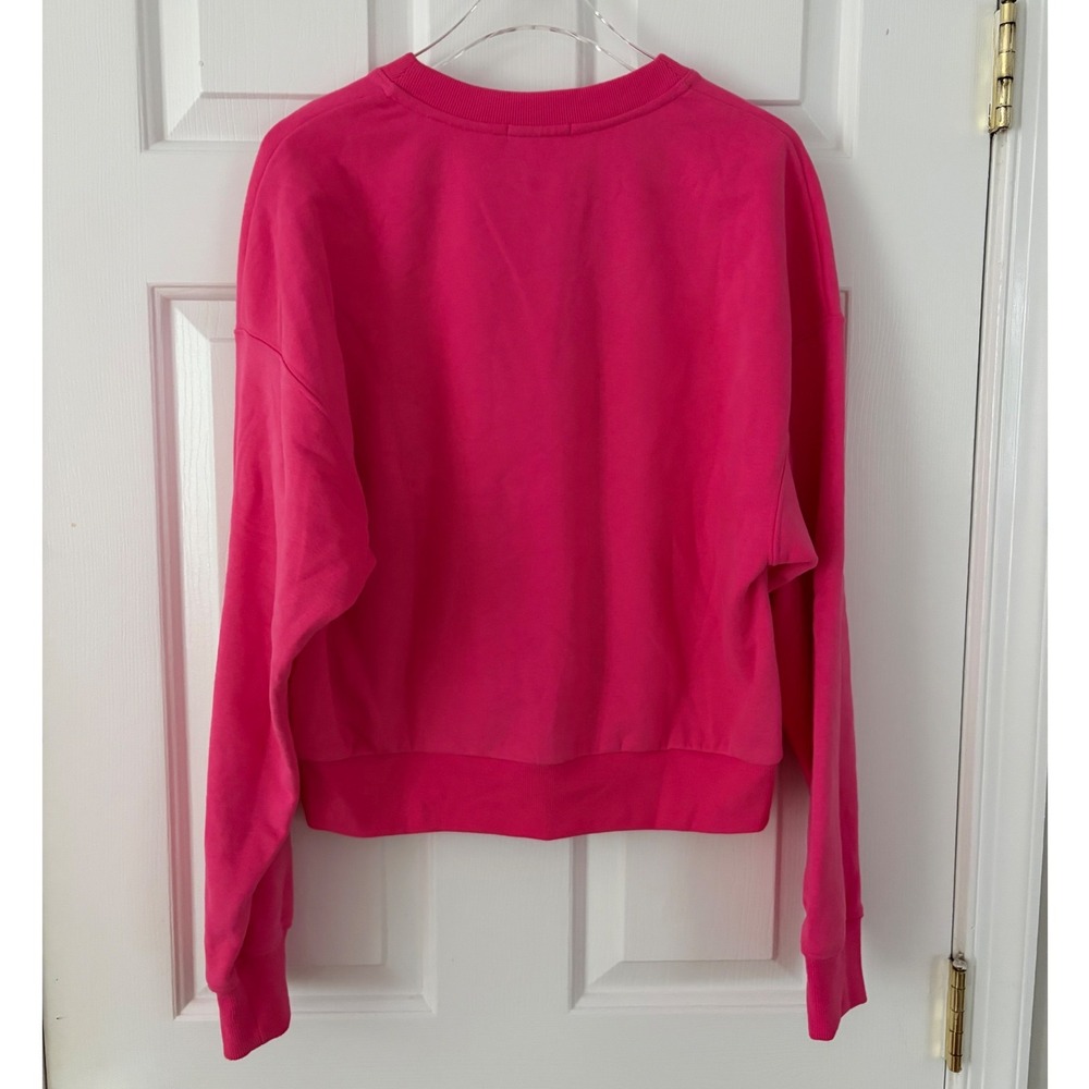 Beyond Yoga On The Go Pullover Women S Pink Crewneck Relaxed Sweatshirt Sporty - Picture 4 of 6